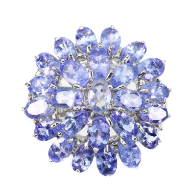 925 Sterling Silver Ring Oval Tanzanite 5x3mm Gemstone Jewelry Size 7 ...