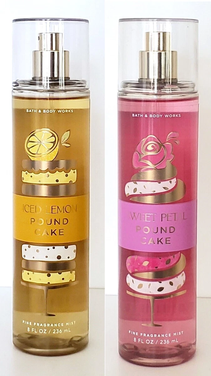 BBW ICED LEMON POUND CAKE & SWEET PETAL POUND CAKE BODY CARE BUNDLE