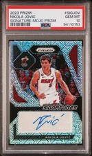 2023 Panini Prizm Signatures Nikola Jovic Mojo Prizms Auto /25 PSA 10 Gem Mint