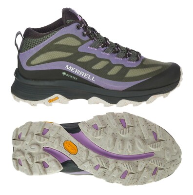 Merrell Moab Speed Mid GORE-TEX Hiking Women Boots Shoes, Lichen