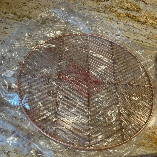 Crate and Barrel Copper Iron Wire Round Dining Table Placemats - 14" Diameter - Image 3 of 3