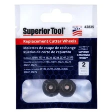 Superior Tool Replacement Cutter Wheels 42835 Copper, Aluminum, Brass 2pc USA