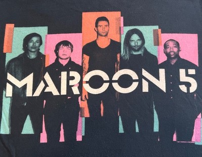 Maroon 5 Tour T-Shirt Mens XL Black 2013 Tour Shirt Rock Band Concert Tee
