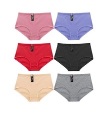Women's Cotton Blend Stretch Briefs Classic Solid Low Rise Panties 12 Pack