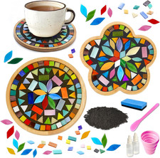 DIY Mosaic Craft Kit for Adults,Stained Glass Kits Mosaics Tiles for Crafts with