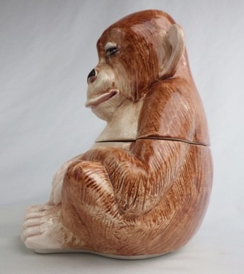 Vintage 1980's Ceramic Monkey Cookie Jar by HORCHOW Italy | eBay