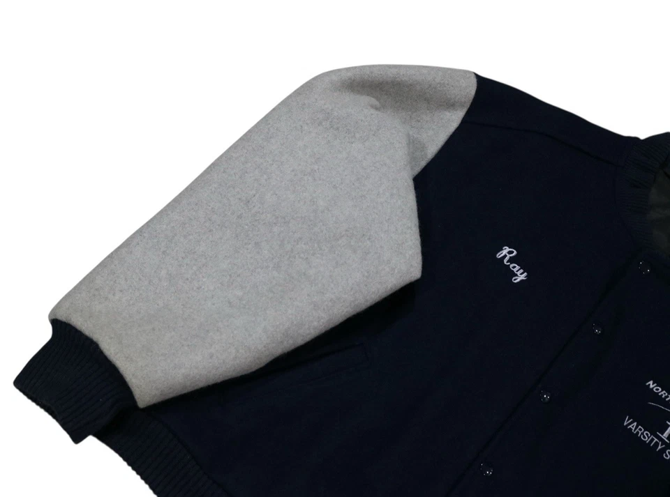 Vintage Northrop Grumman XL Military Aviation Contractor Varsity Softball Jacket - Image 4 of 4