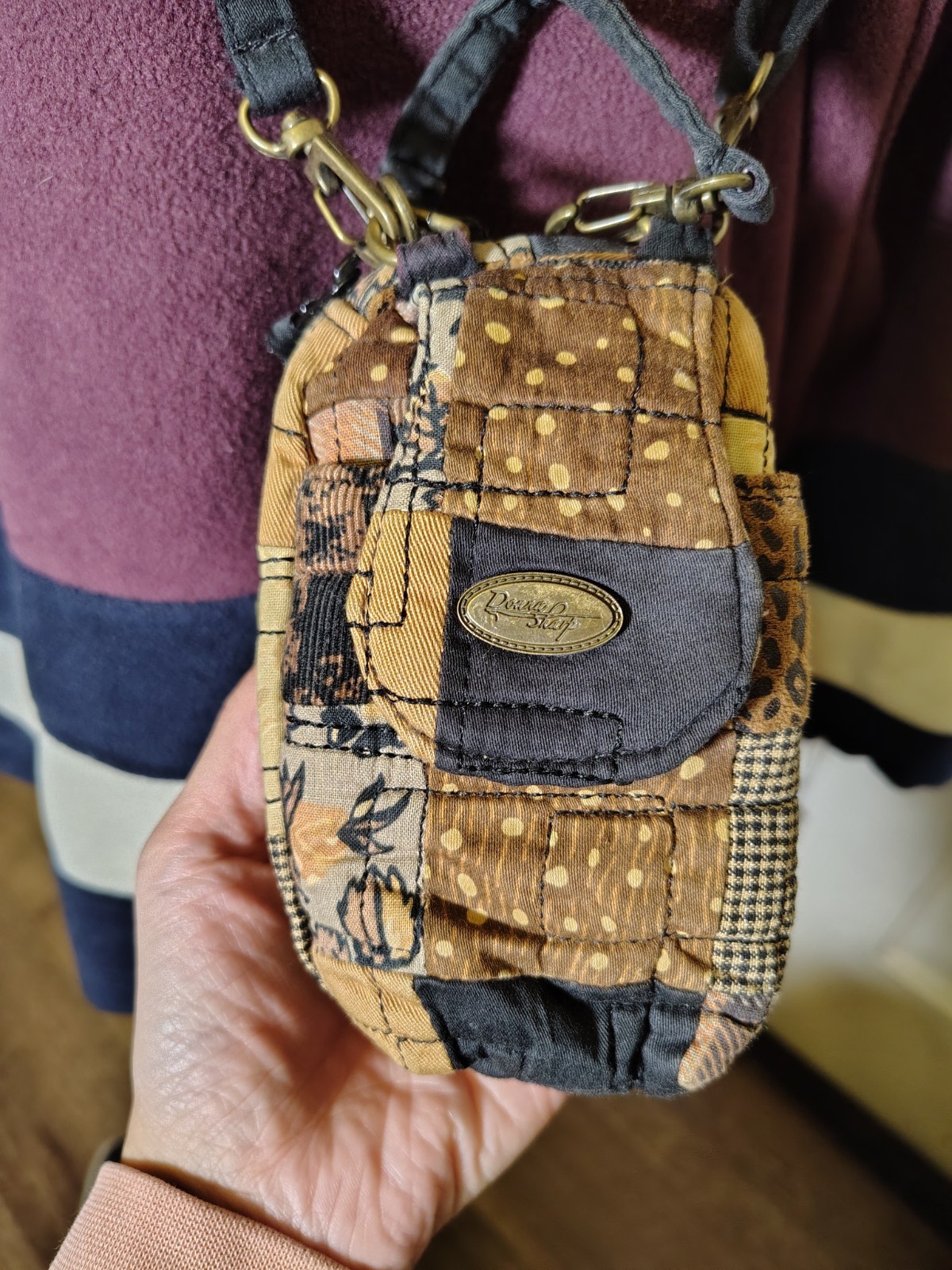 Vtg Patchwork Boho Hippie Donna Sharp Crossbody W… - image 2