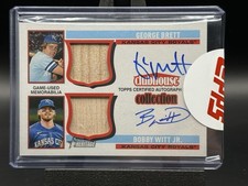 2025 Heritage Clubhouse Dual Autograph Relics George Brett, Bobby Witt Jr. # /10