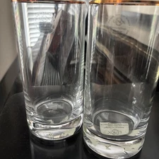 Lenox Gold Edge Highball Glasses Set Of 2 NWT