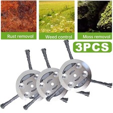 Grass Strimmer Head Trimmer Brush Steel Wire Wheel Weed Cutter Garden Lawn NEW