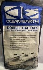 Ocean and Earth Surfboard Carrying Double  Rap Rax Padded Black Longboard Case