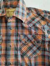 Wrangler Retro Pearl Snap Shirt Kids Size 7/8 Lightweight Western Striped