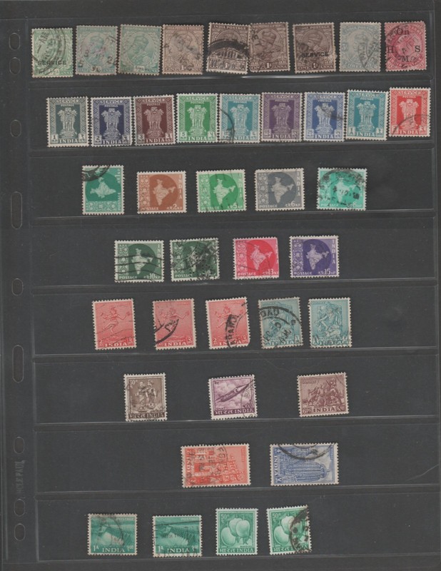 41 early British Colony of India used postage stamp collection