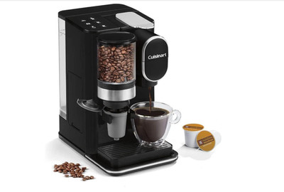 Cuisinart Single-Serve Coffee Maker + Coffee Grinder with 8 oz., 10 oz., and 12