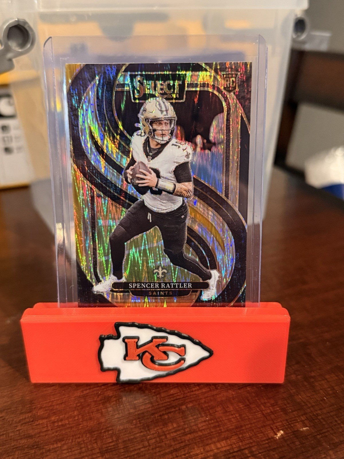 2024 Panini Select - Premier Spencer Rattler #130 Black & Gold Shock Prizm (RC)