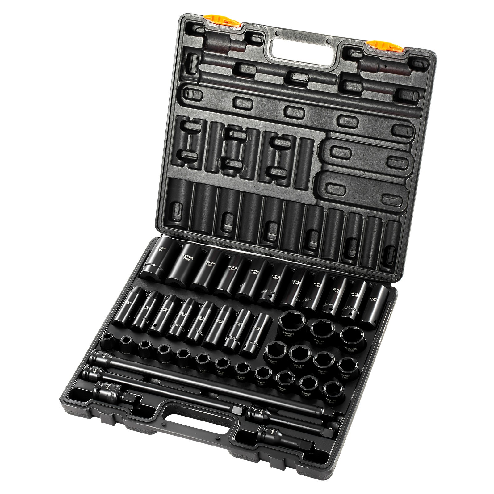Douilles à chocs VEVOR 1/2 de 9 à 30 mm coffret mécanique 43 pièces