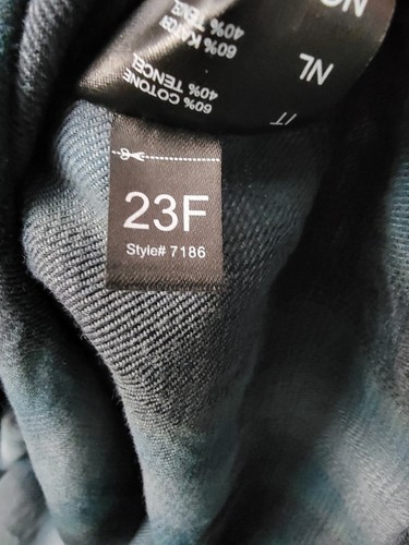 KUHL Flannel Shirt Mens Large Blue Gray Plaid Button Down Stretch 7186 Dillinger - Picture 12 of 13