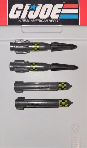 GI Joe Cobra Rattler 1984 Missiles Parts Set Original 80's Hasbro Unbroken