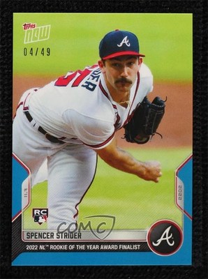 2022 Topps Now Off-Season Blue 4/49 Spencer Strider #OS-9 Rookie RC ez6