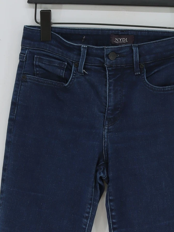 NYDJ Women's Jeans UK 6 Blue Cotton with Elastane, Polyester Straight - Image 3 of 4
