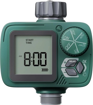 Timer: Programmable Hose Timer with Rain Delay/Manual/Automatic Watering System,