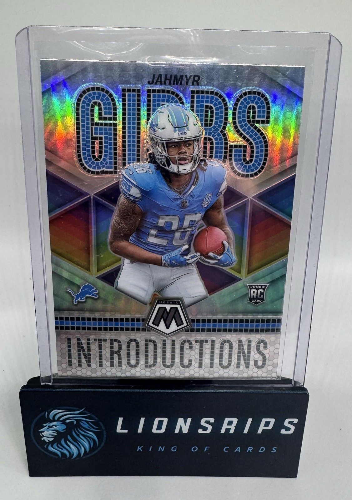 2023 Panini Mosaic - Introductions Jahmyr Gibbs #I-5 Silver Prizm (RC)