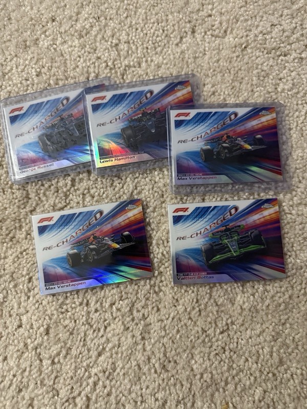 2024 Topps Chrome Formula 1 Re-Charged Insert lot Max Verstappen Lewis Hamilton