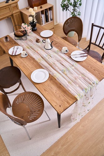 Vintage Lace Table Runner Floral Doilies Flower Embroidery Wedding Dinning Beige - 第 4/5 張圖片
