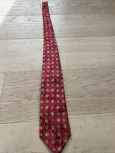 Corbata Robert Talbott SIETE PLIEGUES Roja con Paisley y Flor Edición Limitada 3/41 - Imagen 1 de 4