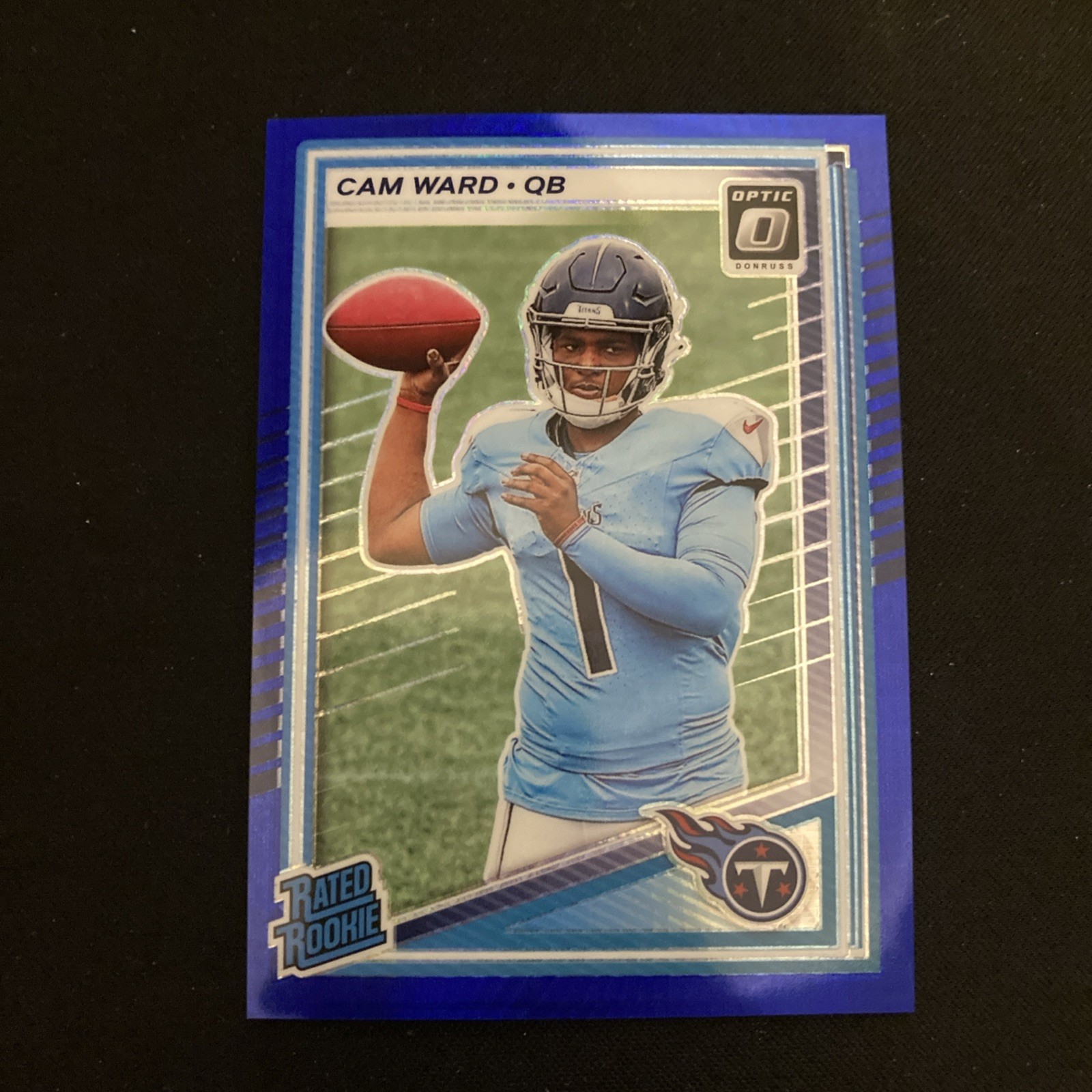Cam Ward 2025 Donruss Optic #293 Blue Hyper Rookie
