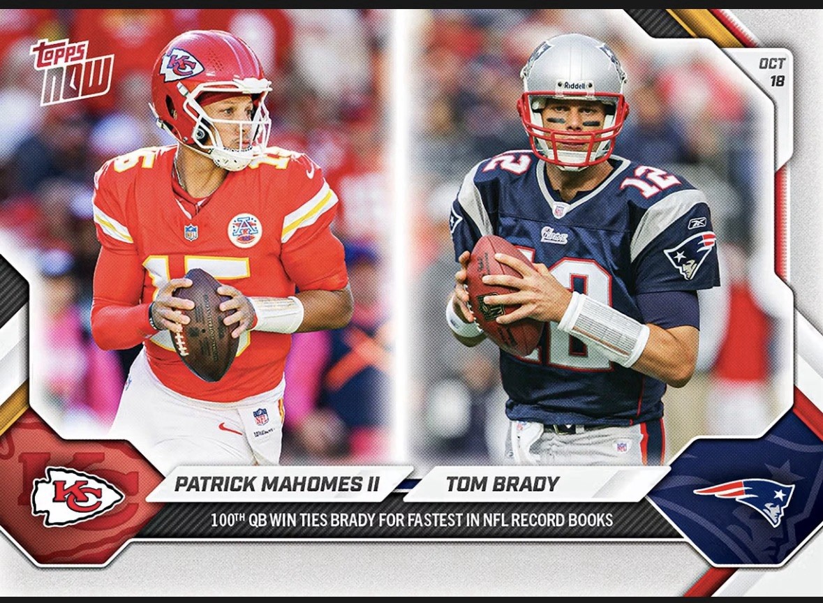 PRE-ORDER 2026 Patrick Mahomes II Tom Brady Card #74 Topps Now Presale