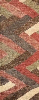 Chevron Style Moroccan Runner Rug 3x8 Oriental Hand-made Contemporary Carpet