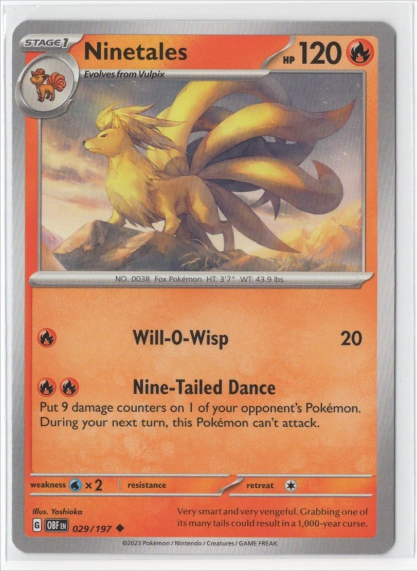 Pokemon Obsidian Flames 029/197 Ninetales