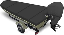 Quality Heavy Duty 5 Layers 1200D Jon Boat Cover 14ft -16 ft with Motor Cover 🔥