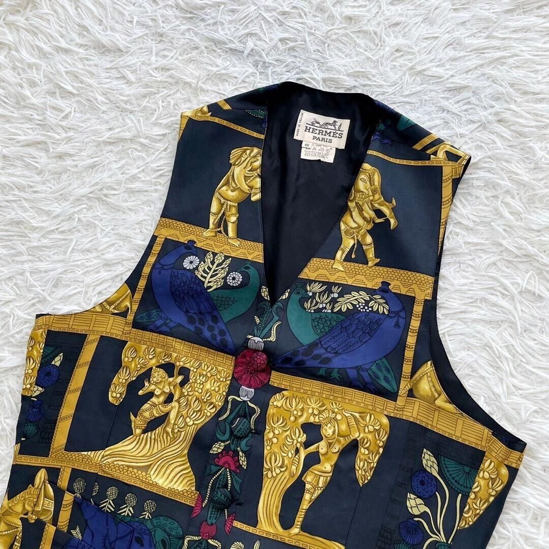 Authentic Hermes Vintage Men's Silk Vest Gold Size 48 | eBay Authentic Hermes Vintage Men's Silk Vest Gold Size 48 | eBay