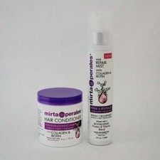 Mirta de Perales Collagen  Biotin Hair Conditioner  Hair Repair Mist 2-pc Set