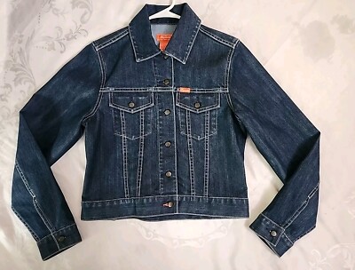 FACONNABLE Blue Denim Jacket Women's Size Small Buttons