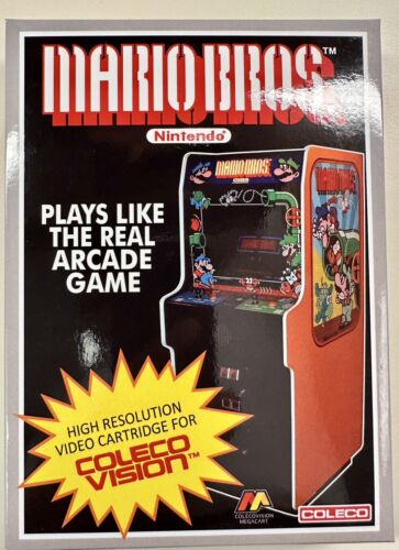 ***Mario Bros*** ColecoVision-No SGM ULTRA RARE Homebrew New CIB w/protect Cover - Picture 3 of 4