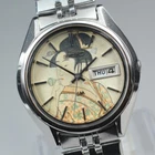 SERVICED *1972y [N MINT-] Vintage SEIKO 5605-7191 37mm LM UKIYOE AT Men's Watch