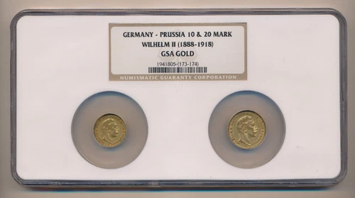 1888-1918 Germany Wilhelm II Gold Coin GSA Gold NGC - Free Shipping