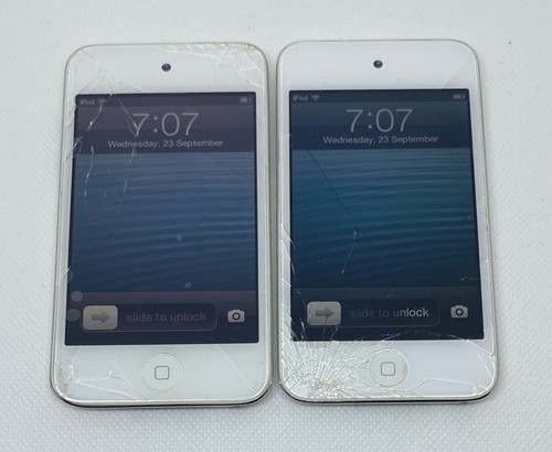 2 APPLE IPOD TOUCH 4TH GENERATION WHITE 8GB A1367 MD057C/A CRACKED SCREENS AS IS - Picture 11 of 12
