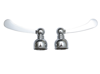 Customize Your Faucet with Silver 4.5'' Long Lever Handles x 2