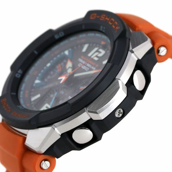 GW-3000M-4A G-SHOCK CASIO watch SKY COCKPIT solar radio analog black x orange
