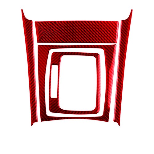 Red Carbon Fiber Gear Shift Panel Trim For Mercedes-Benz C Class W204 2007-2013 - Picture 2 of 17