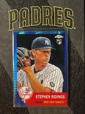 2022 Topps Chrome Platinum Blue Prism Refractor # 381 Stephen Ridings RC Yankees