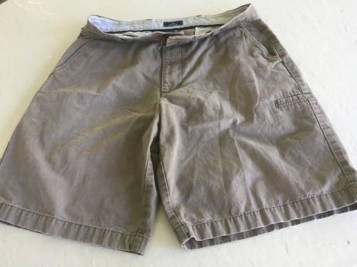 Dockers dunkelkhaki Herrenshorts W34 Y2k Vintage-Stil Schrittlänge 10 Zoll beige hellbraun