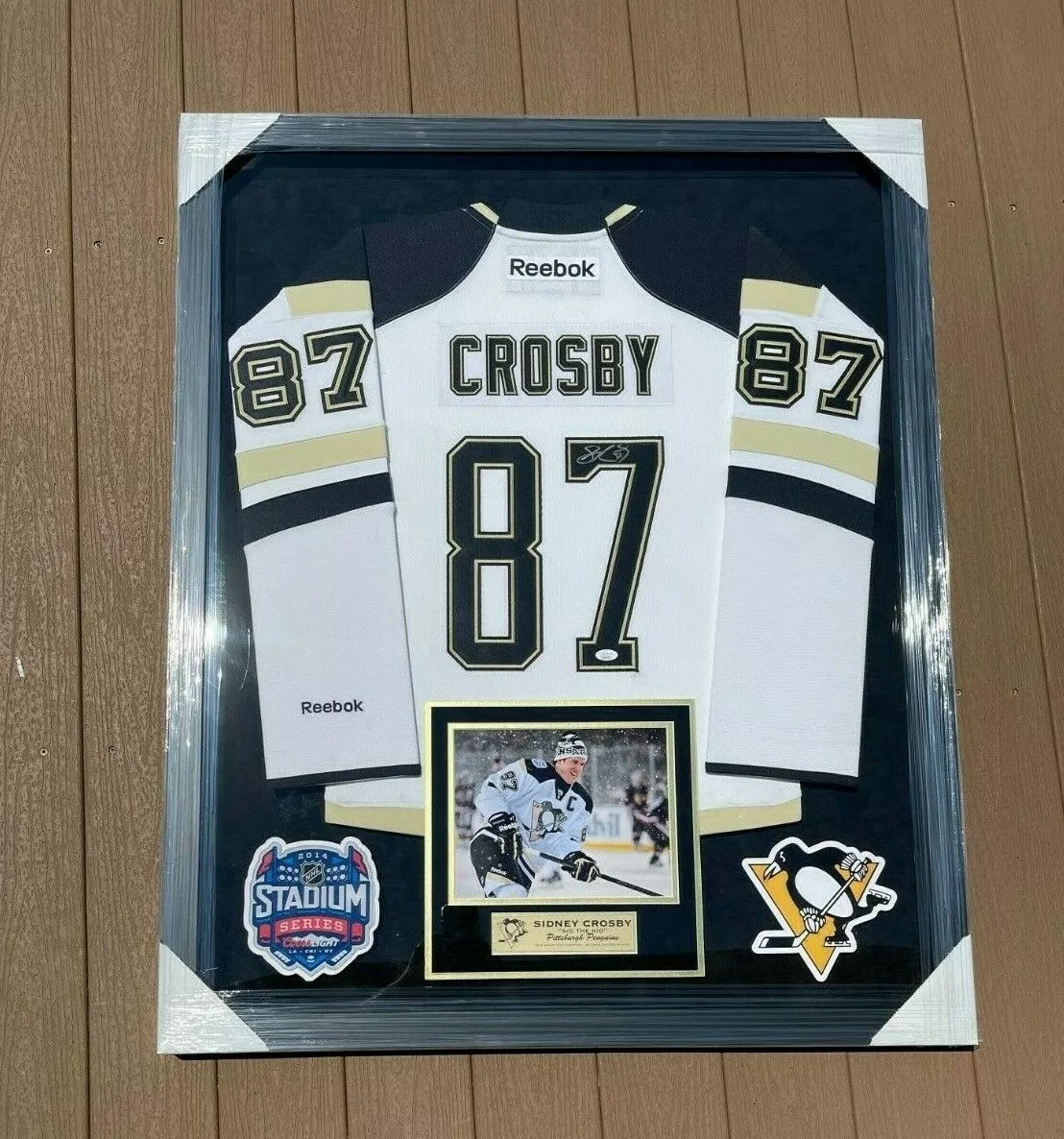 Sidney Crosby Signed Penguins 33x41x2 Custom Framed Showbox Jersey