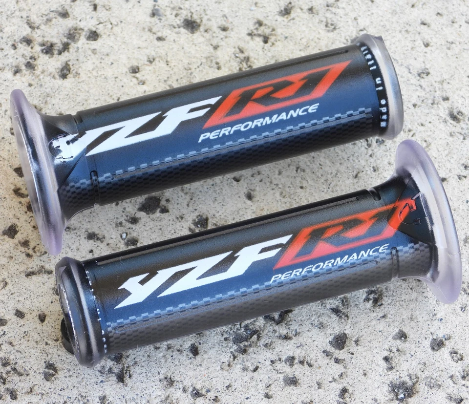 Yamaha YZF R1 RED GEL LOGO HAND GRIPS - Image 2 of 3