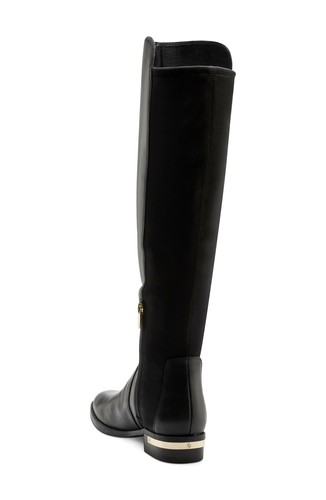 Vince Camuto Prolanda Chain Detail Block Heel Knee High Boots Black | eBay